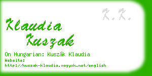 klaudia kuszak business card